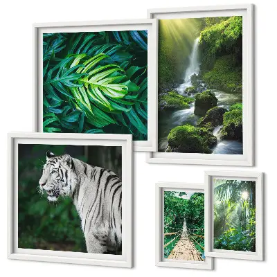 Wanddecoratie compositie Tropische natuurlandschappen