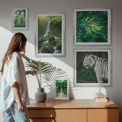 Wanddecoratie compositie Tropische natuurlandschappen