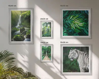 Wanddecoratie compositie Tropische natuurlandschappen