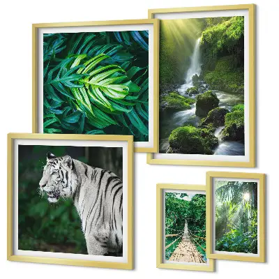 Wanddecoratie compositie Tropische natuurlandschappen