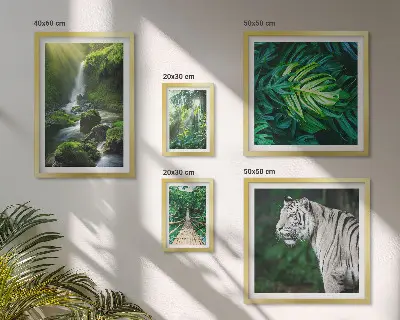 Wanddecoratie compositie Tropische natuurlandschappen
