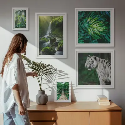 Wanddecoratie compositie Tropische natuurlandschappen