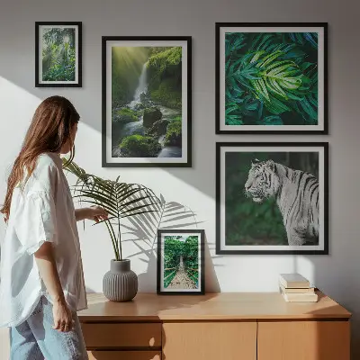 Wanddecoratie compositie Tropische natuurlandschappen
