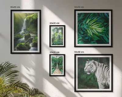 Wanddecoratie compositie Tropische natuurlandschappen