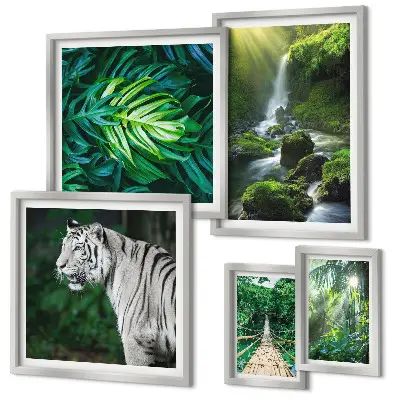 Wanddecoratie compositie Tropische natuurlandschappen