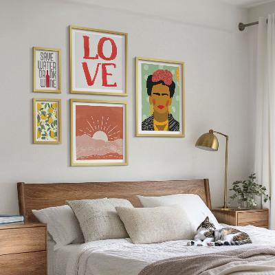 Gallery wall Boho-stijl bloemen vrouw