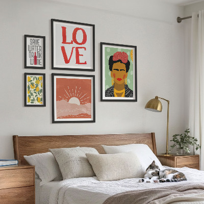 Gallery wall Boho-stijl bloemen vrouw