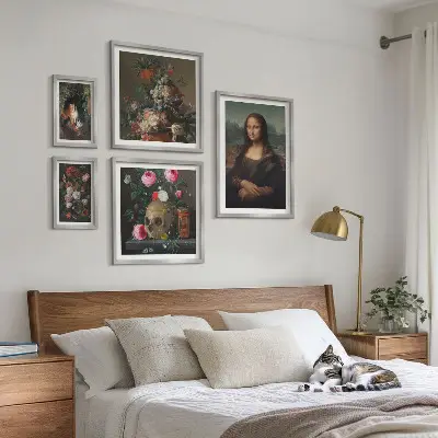 Vintage bloemenportretten wanddecoratie compositie