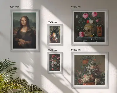 Vintage bloemenportretten wanddecoratie compositie