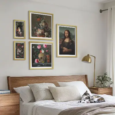Vintage bloemenportretten wanddecoratie compositie