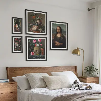 Vintage bloemenportretten wanddecoratie compositie