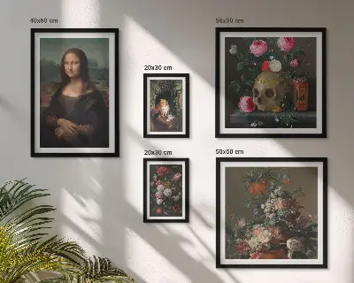 Vintage bloemenportretten wanddecoratie compositie