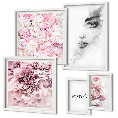 Gallery wall Bloemenportret over thuis