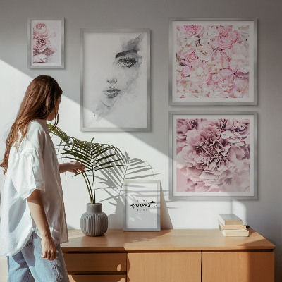 Gallery wall Bloemenportret over thuis