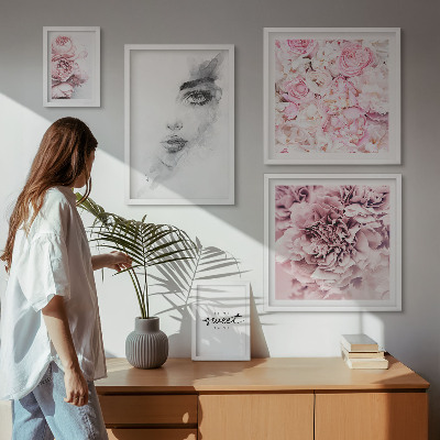 Gallery wall Bloemenportret over thuis