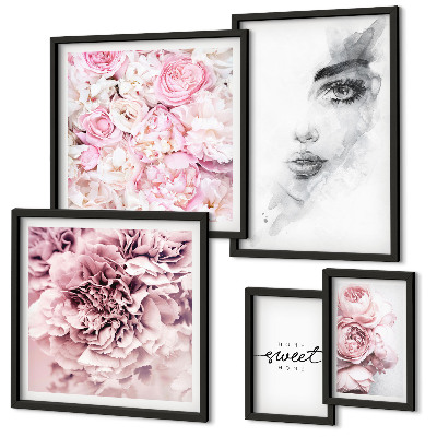 Gallery wall Bloemenportret over thuis