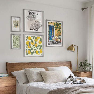 Moderne schilderijen set Stijlvolle plantmotieven