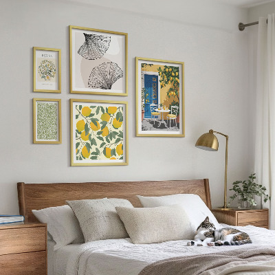 Moderne schilderijen set Stijlvolle plantmotieven