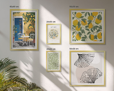 Moderne schilderijen set Stijlvolle plantmotieven