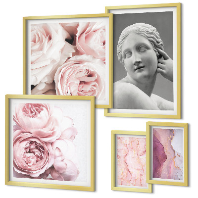 Wanddecoratie compositie Klassieke bloemsculpturen