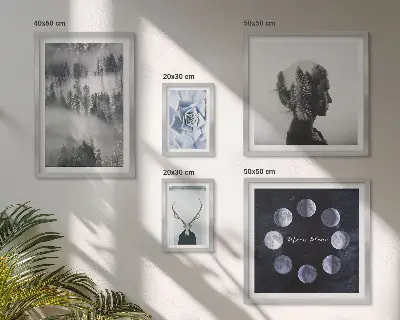 Wanddecoratie met bosmotieven compositie van natuurlijke bosruimtes