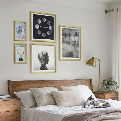 Wanddecoratie met bosmotieven compositie van natuurlijke bosruimtes