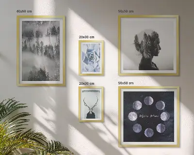 Wanddecoratie met bosmotieven compositie van natuurlijke bosruimtes