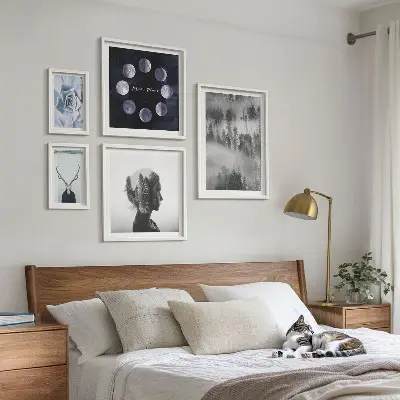 Wanddecoratie met bosmotieven compositie van natuurlijke bosruimtes