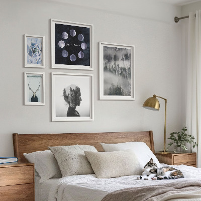 Wanddecoratie compositie Motieven van natuurlijke bosruimtes