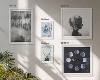 Wanddecoratie met bosmotieven compositie van natuurlijke bosruimtes