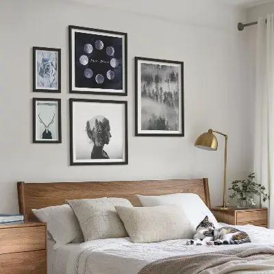 Wanddecoratie met bosmotieven compositie van natuurlijke bosruimtes