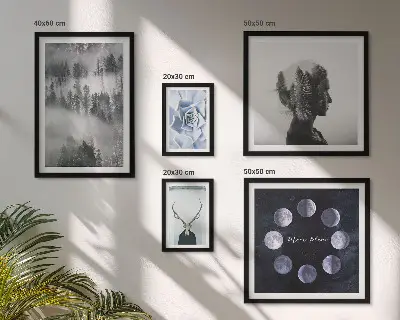 Wanddecoratie met bosmotieven compositie van natuurlijke bosruimtes