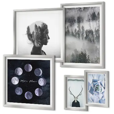 Wanddecoratie met bosmotieven compositie van natuurlijke bosruimtes