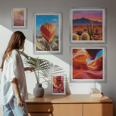 Woestijnballonnen galerijmuur