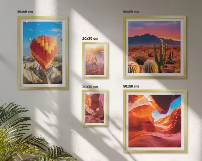 Woestijnballonnen galerijmuur