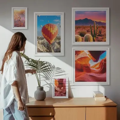 Woestijnballonnen galerijmuur