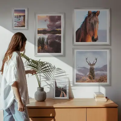 Wanddecoratie compositie De natuurlijke schoonheid van de landschappen