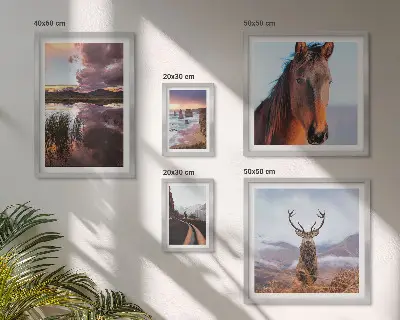 Wanddecoratie compositie De natuurlijke schoonheid van de landschappen