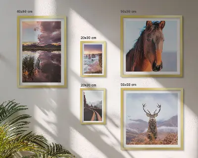 Wanddecoratie compositie De natuurlijke schoonheid van de landschappen