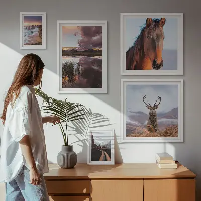 Wanddecoratie compositie De natuurlijke schoonheid van de landschappen