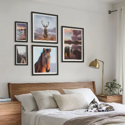 Wanddecoratie compositie De natuurlijke schoonheid van de landschappen