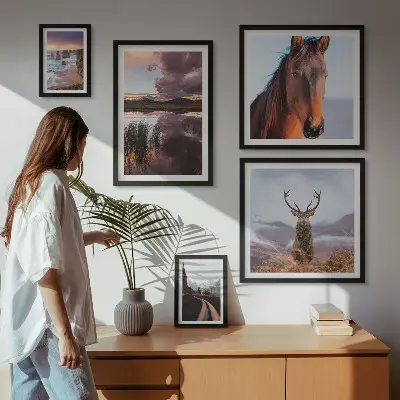 Wanddecoratie compositie De natuurlijke schoonheid van de landschappen