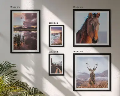 Wanddecoratie compositie De natuurlijke schoonheid van de landschappen
