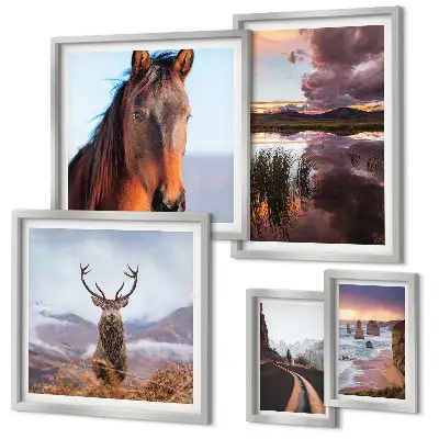 Wanddecoratie compositie De natuurlijke schoonheid van de landschappen