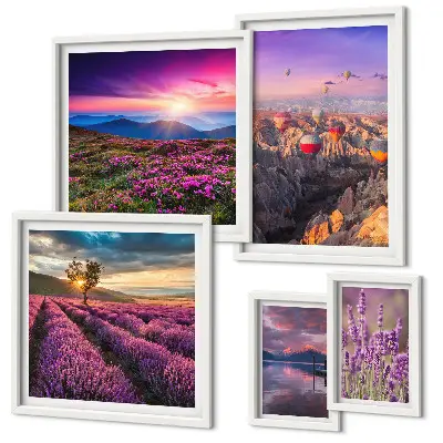 Gallery wall Lavendelballonlandschap