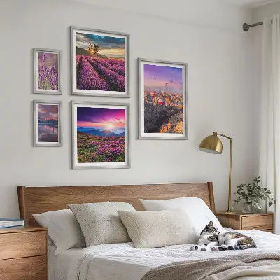 Gallery wall Lavendelballonlandschap
