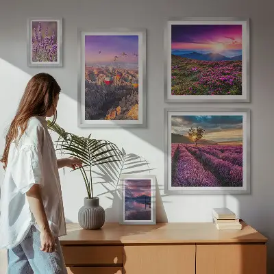 Gallery wall Lavendelballonlandschap