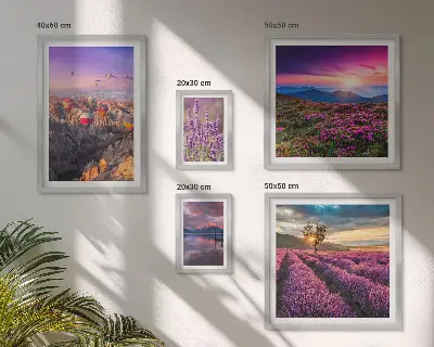 Gallery wall Lavendelballonlandschap