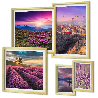 Gallery wall Lavendelballonlandschap