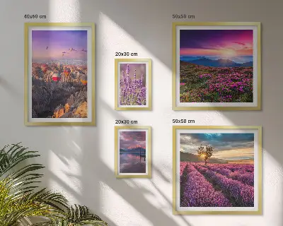 Gallery wall Lavendelballonlandschap